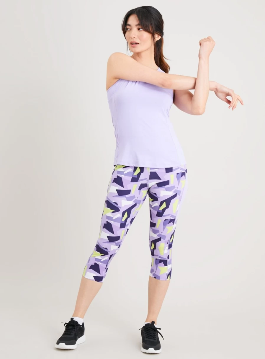 Tu Women's Active Lilac Mesh Detail Vest Top - Stylish Workout & Casual Wear