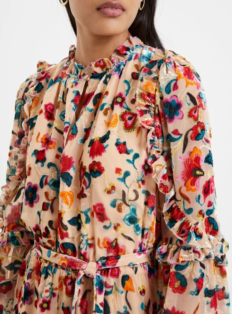 French Connection Women's Avery Burnout Dress - Size 12