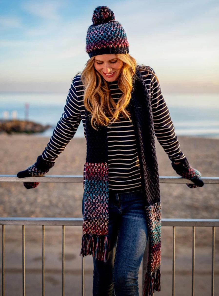 Brakeburn Women's Space Dye Knitted Scarf - Soft Stretchable Fashion Accessory One Size