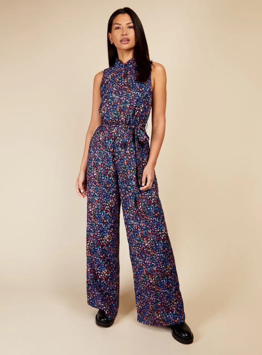 Little Mistress Women's Animal Print Jumpsuit - Size 16, Stylish Romper for Women