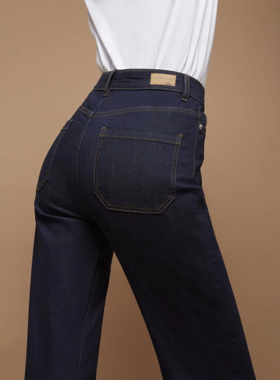 French Connection Women's Stretch Wide Leg Jeans - Size 10