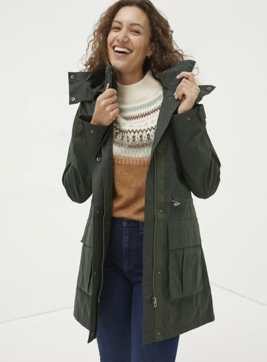 FatFace Women's Tiegan Waterproof Coat 22 - Lightweight Rain Jacket for Outdoor Activities