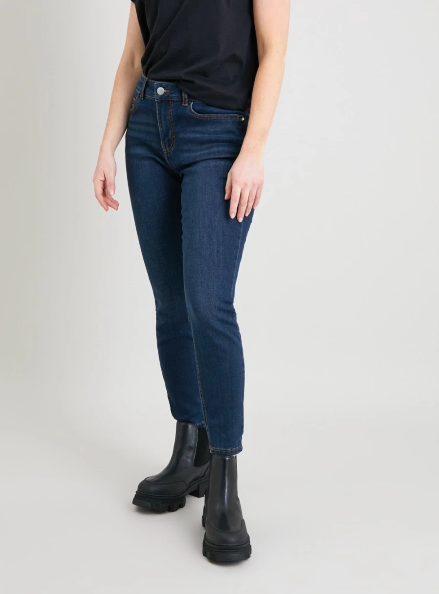 Tu Petite Women's High Waisted Skinny Jeans in Dark Denim - Size 18 Petite