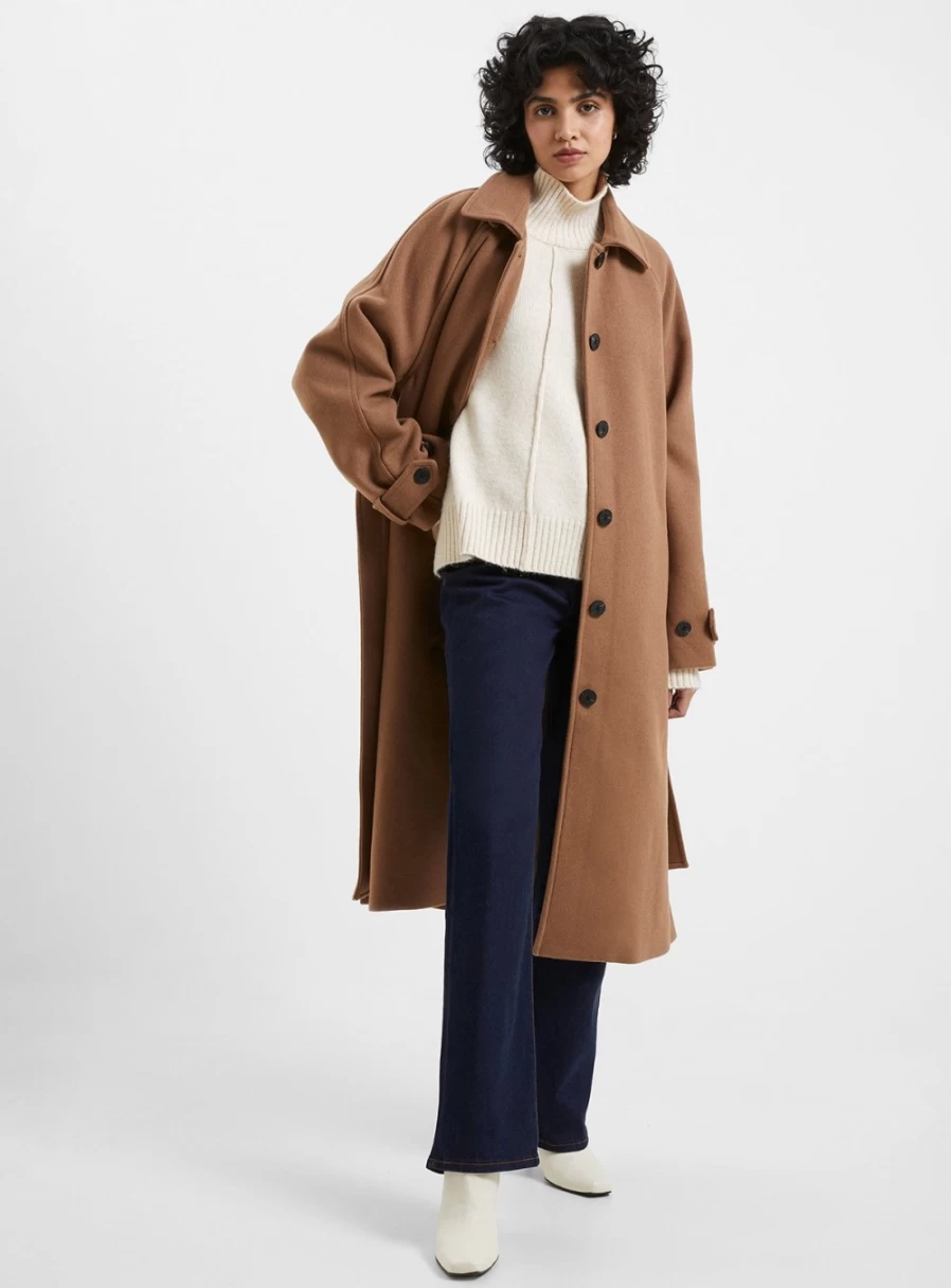French Connection Women's Fawn Felt Coat - XS Size Stylish Outerwear