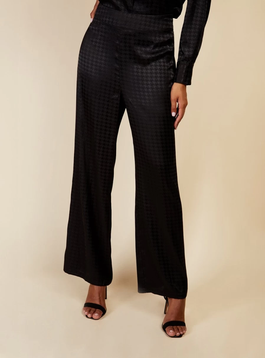 Vogue Williams Women's Houndstooth Print Trousers Size 14 - Classic Checkered Pants