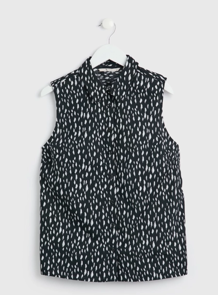 Tu Women's Mono Print Sleeveless Blouse - Stylish Summer Top 2022