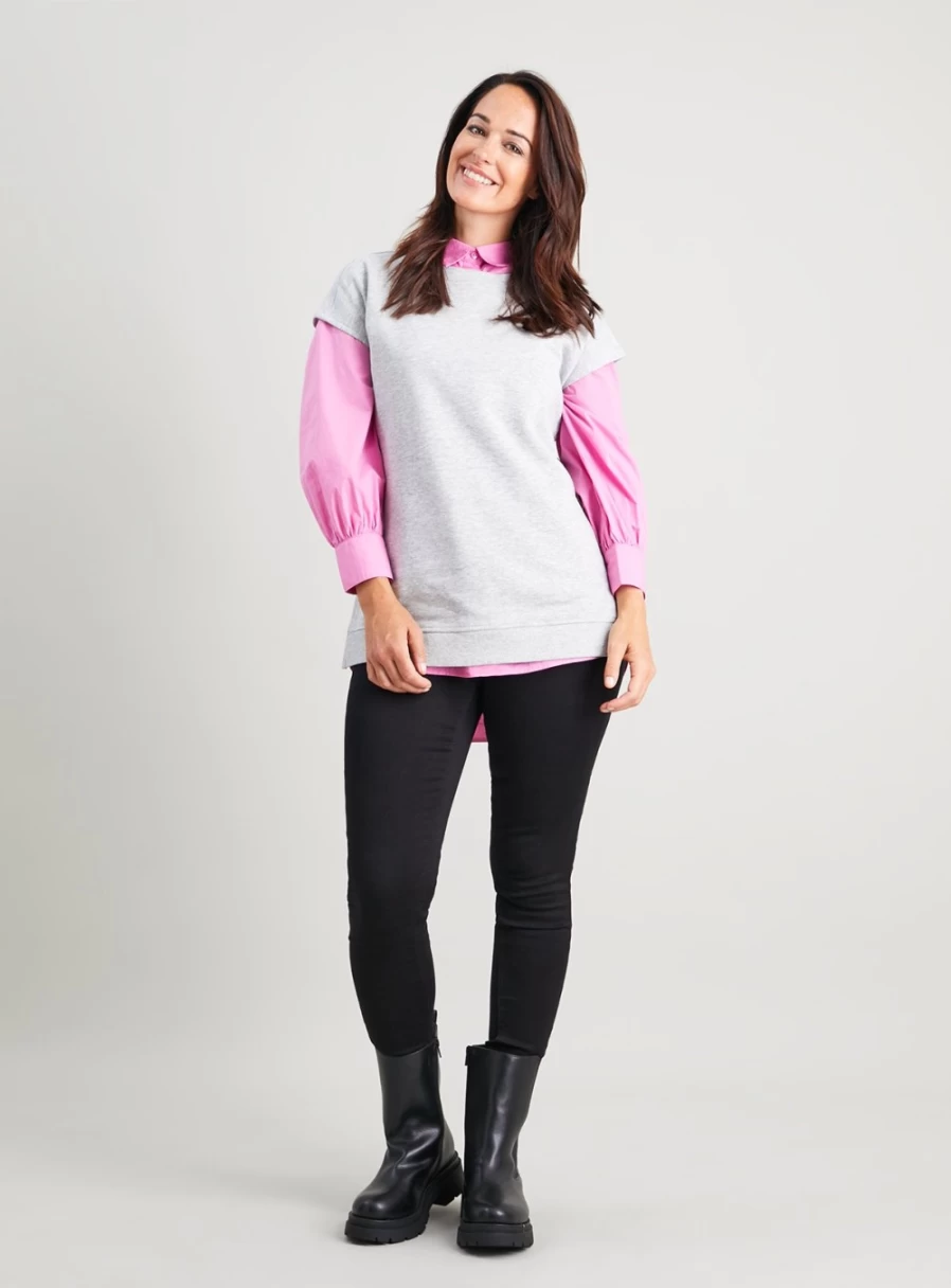 Women's Grey Boxy Fit Sweat Tank Top by Tu - Comfortable Casual Loungewear - Size M