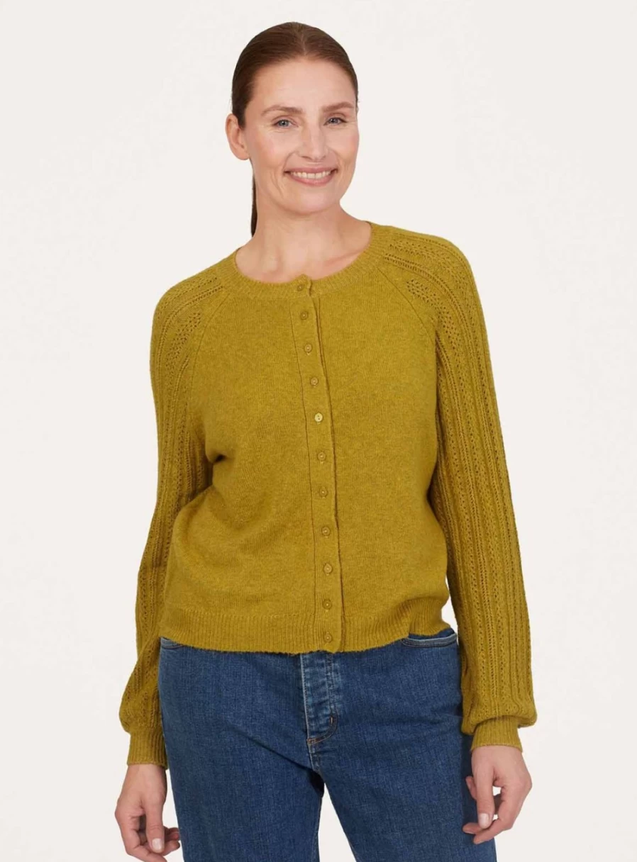 Thought Women's Florna Organic Cotton Fluffy Cardigan - Soft Sustainable Knitwear