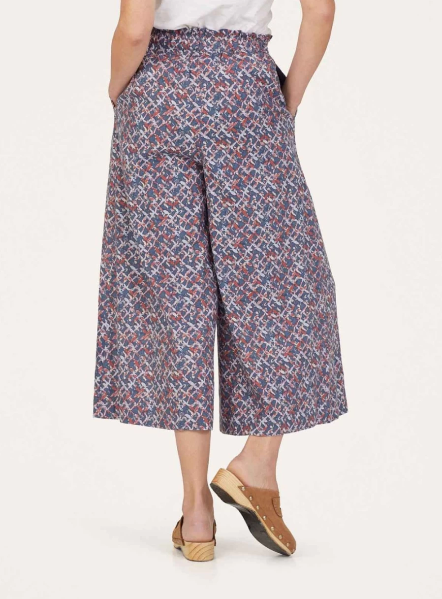 Thought Women's Kalina Hemp Wide Leg Culottes - Sustainable Eco-Friendly Trousers Size 14