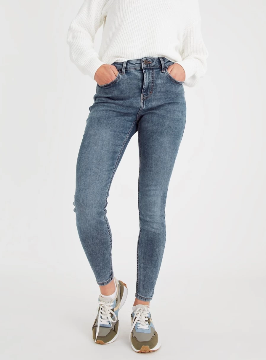 "Tu Women's Blue Stretch Skinny Jeans - Size 16L Denim Pants"