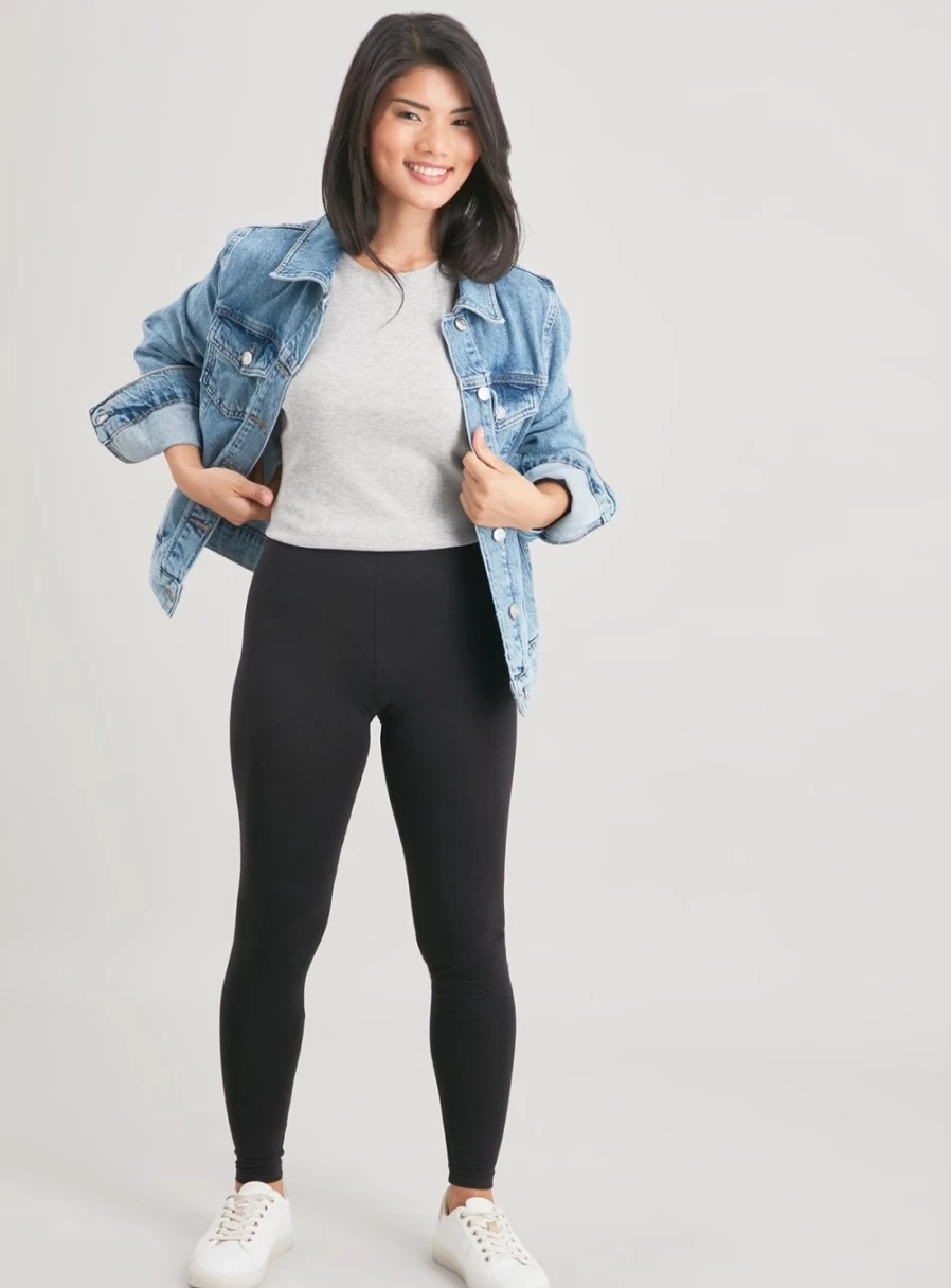 "Tu Petite Women's Black Leggings 2 Pack - Size 20-22 | Petite Fit Stretchy Yoga Pants"
