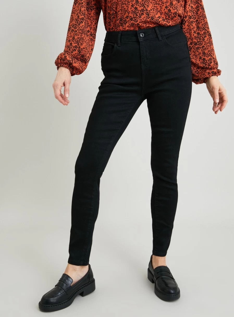 Tu Women's Black High-Waisted Skinny Jeans - Sculpting & Lifting Fit - 20R