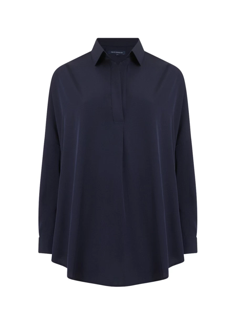 French Connection Women's Rhodes Recycled Crepe Popover Shirt - Sustainable Fashion Top