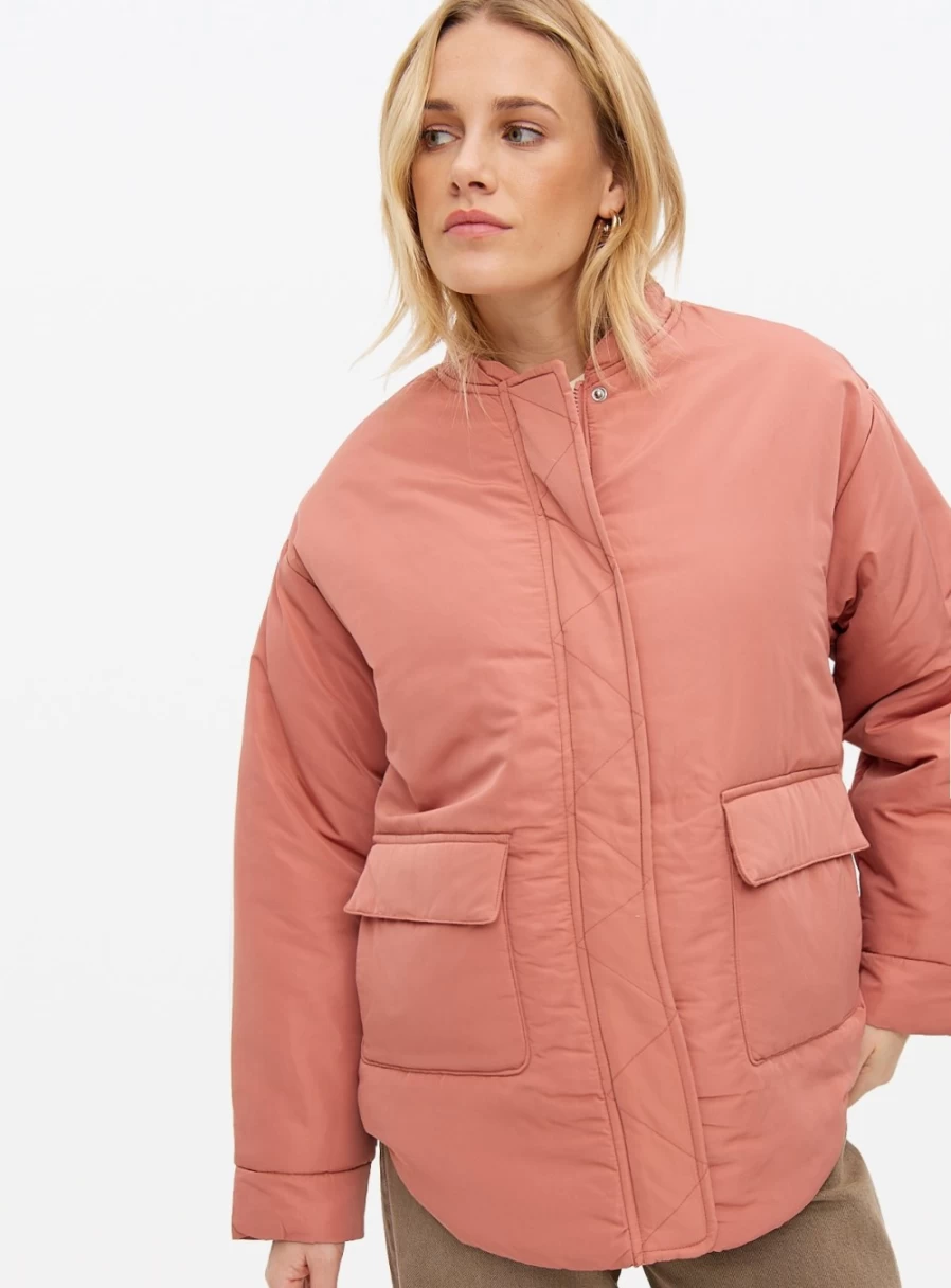 Tu Women's Shell Pink Padded Bomber Jacket | Winter Coats 2024