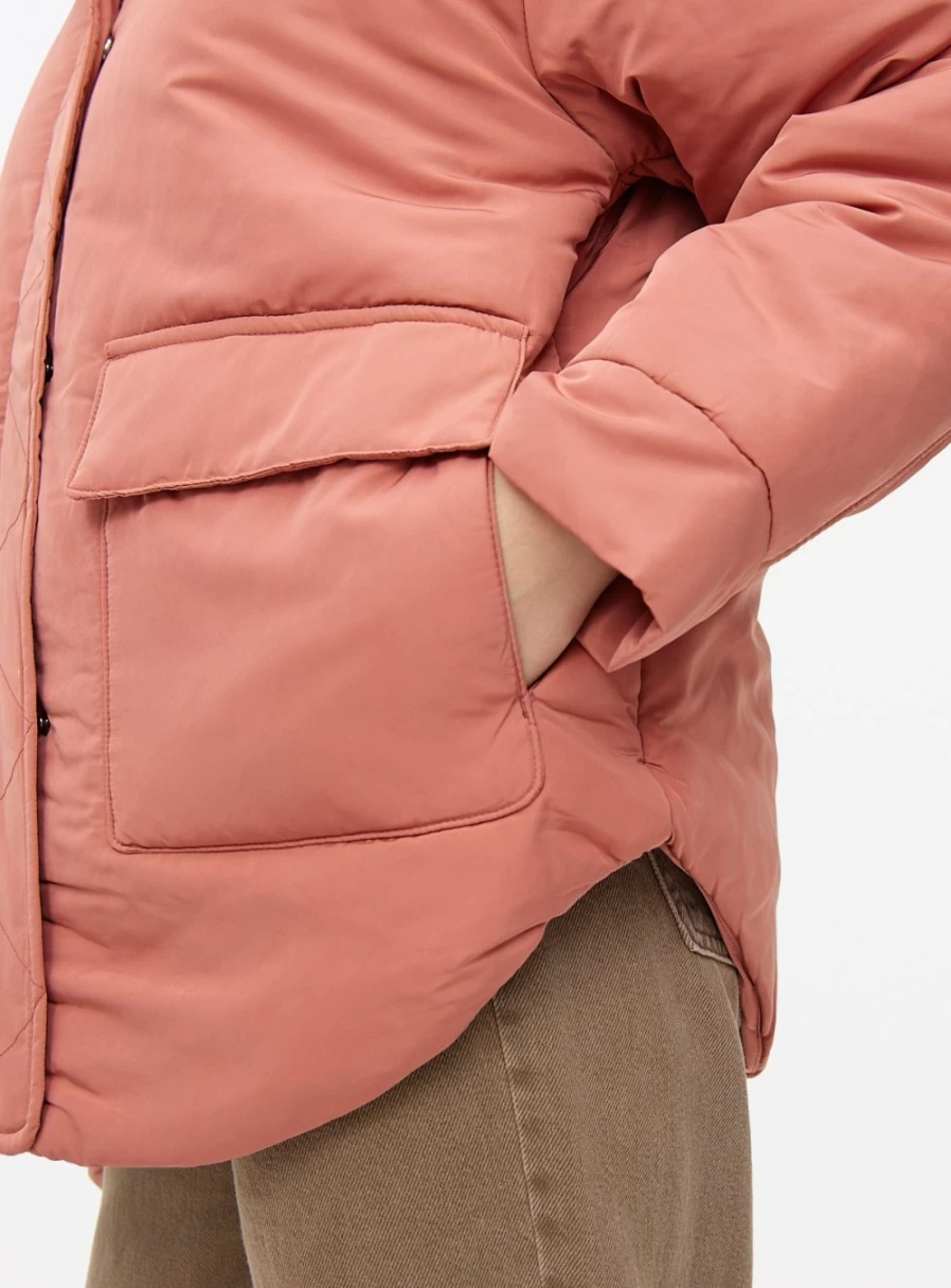 Tu Women's Shell Pink Padded Bomber Jacket | Winter Coats 2024