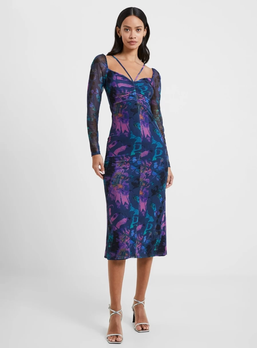 French Connection Women's Toni Mesh Gabriela Dress - Elegant M Size Summer Dress