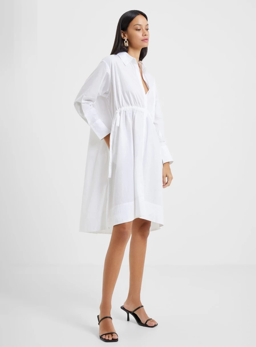 French Connection Women's Rhodes Poplin Shirt Dress - XS, Casual Summer Style