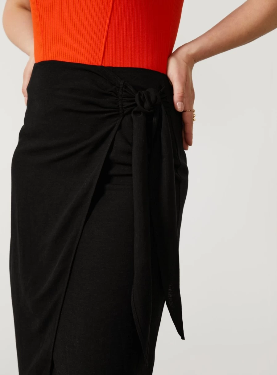 "For All The Love Women's Linen Sarong Tie Skirt - Stylish Beach Wrap Skirt Size 8"