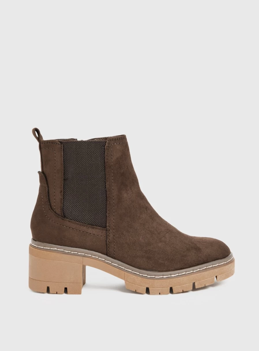 Tu Women's Brown Faux Suede Chelsea Boots - Size 7 Comfort Ankle Booties