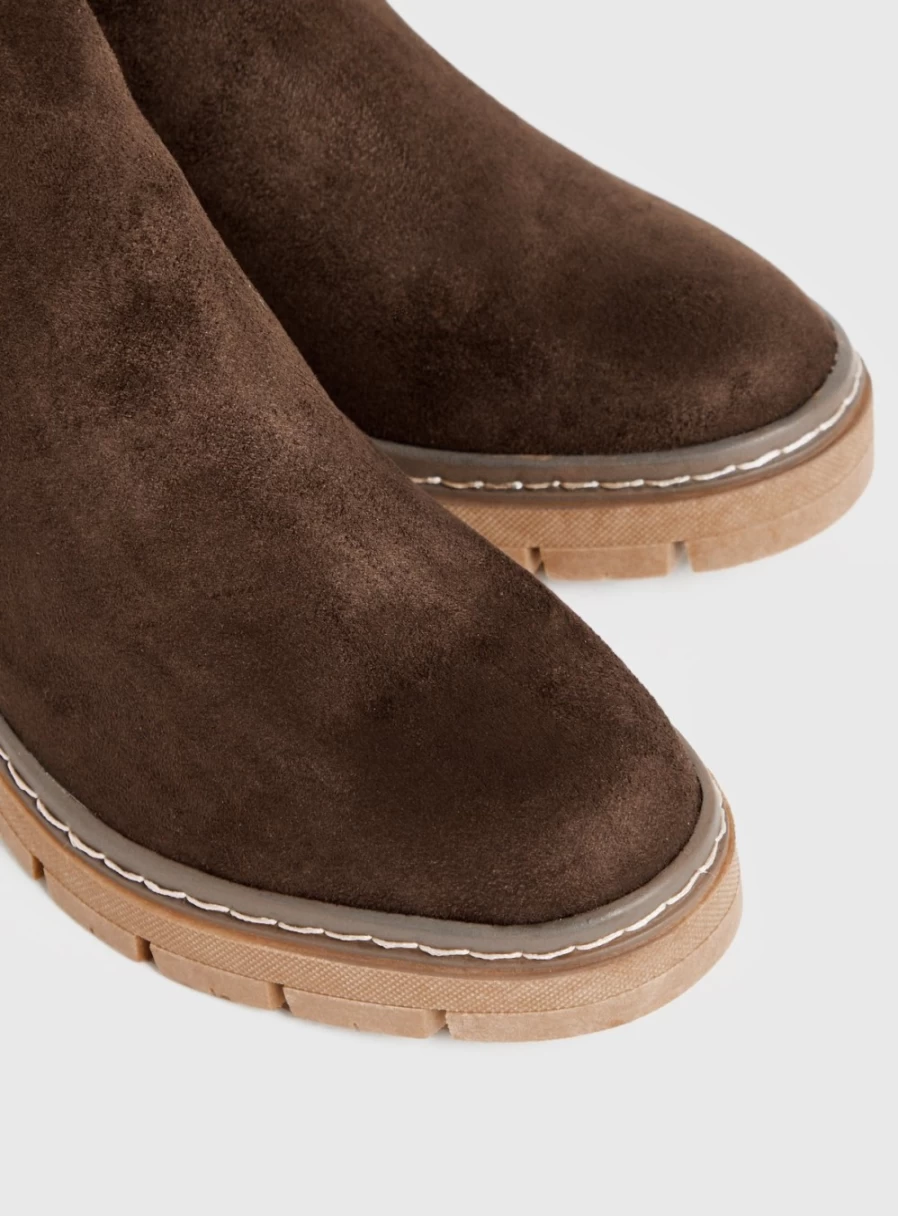 Tu Women's Brown Faux Suede Chelsea Boots - Size 7 Comfort Ankle Booties