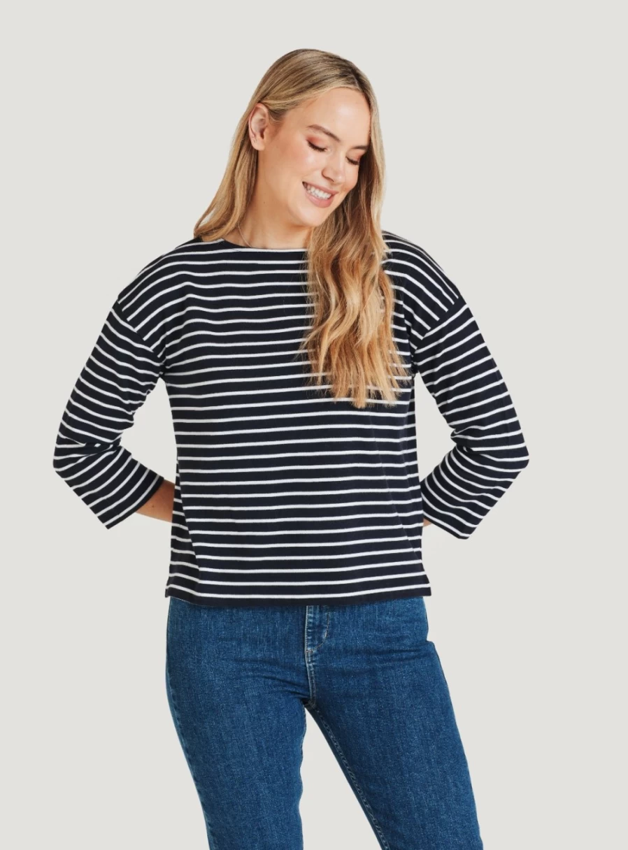 Thought Women's Fairtrade Organic Cotton Breton Striped Top