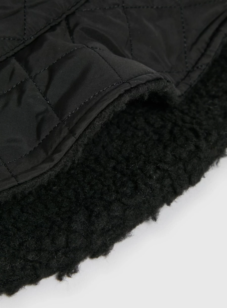 Tu Women's Black Reversible Bucket Hat - Borg & Quilted Design, One Size Fits All