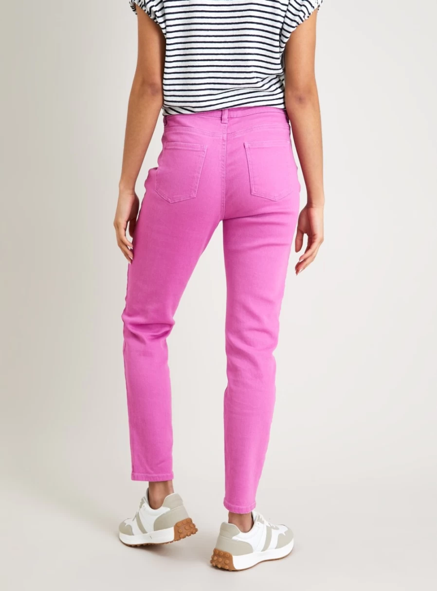 Tu Women's Crocus Pink Relaxed Slim Fit Jeans - 18S Comfortable Stylish High Waist Skinny Denim Pants