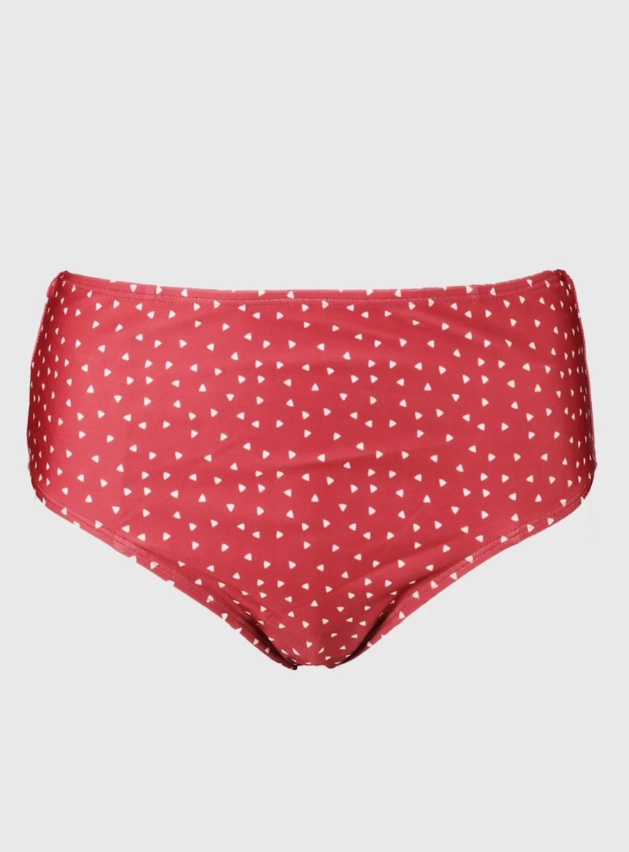 Tu Women's Dark Red Polka Dot Bikini Bottoms - Size 16 Family Swimwear