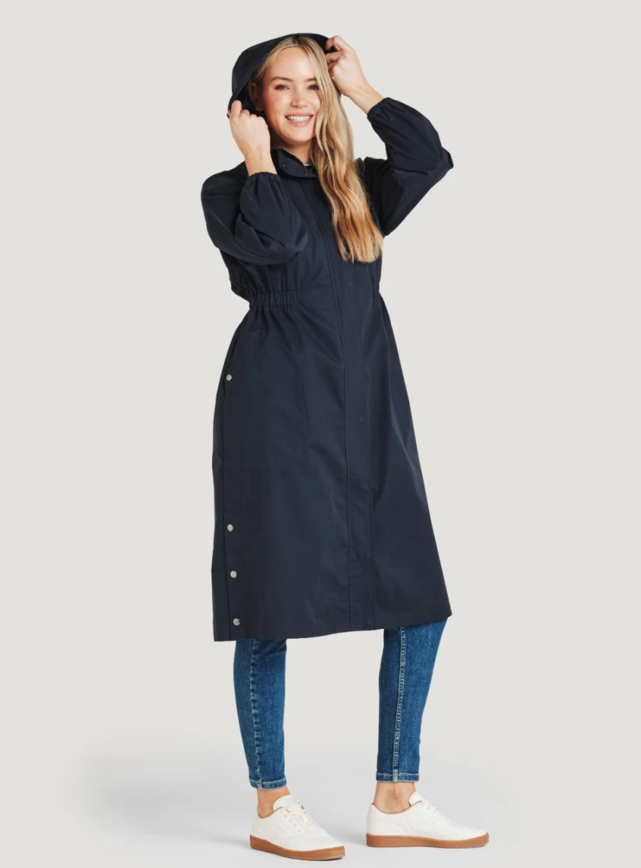 Thought Women's Kamila Organic Cotton Showerproof Jacket - Eco-Friendly Water-Resistant Coat Size 12