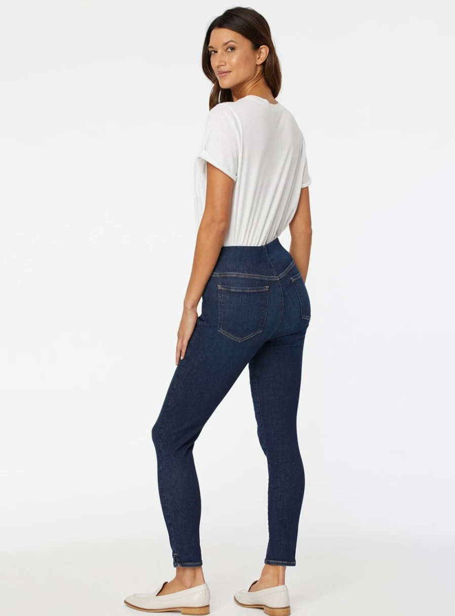 NYDJ Women's Pull On Skinny Ankle Jeans - Stretch Comfort Fit Denim Pants