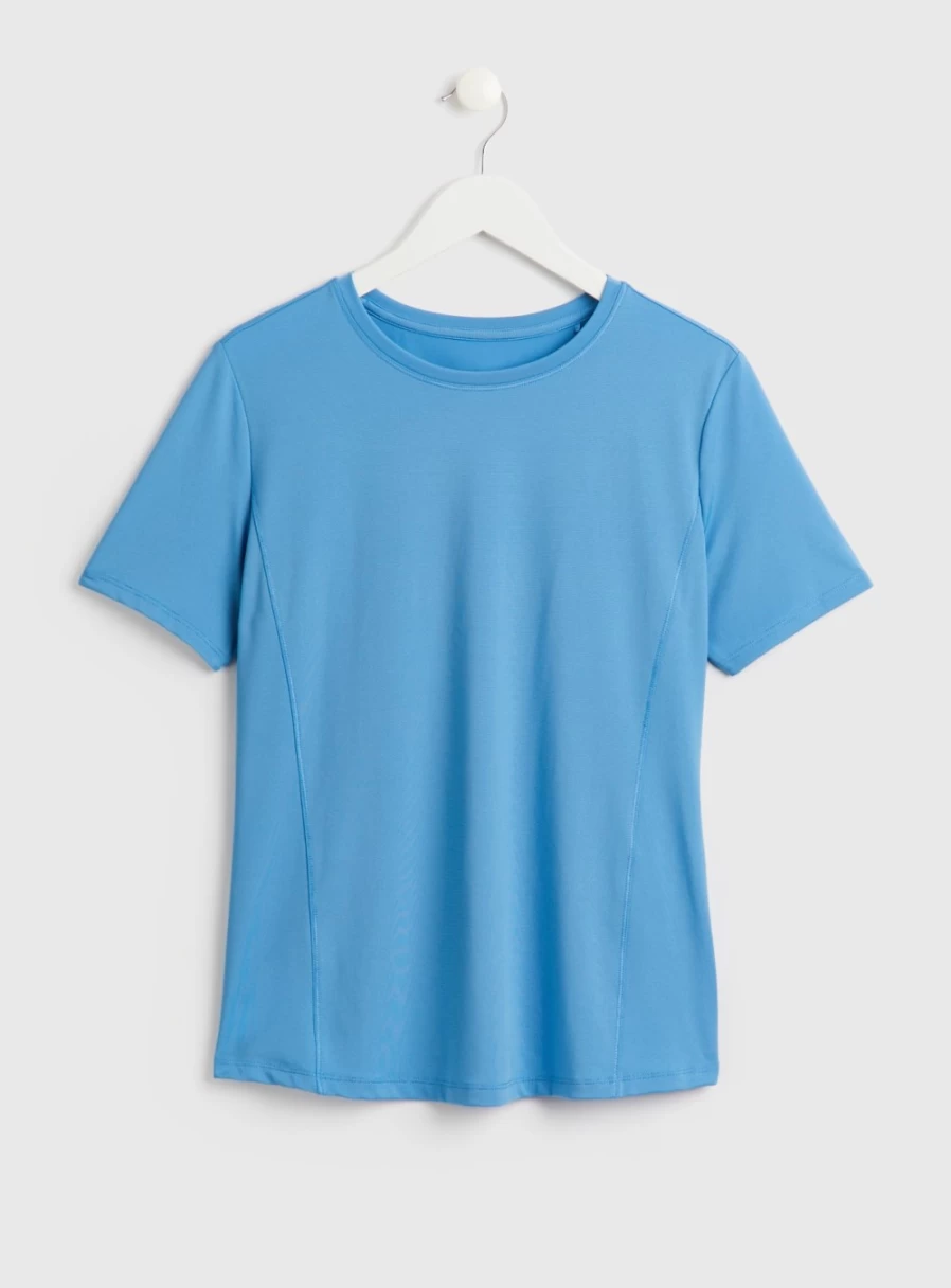 Tu Women's Active Blue Short Sleeve T-Shirt - Comfortable Athletic Top for Workouts & Casual Wear