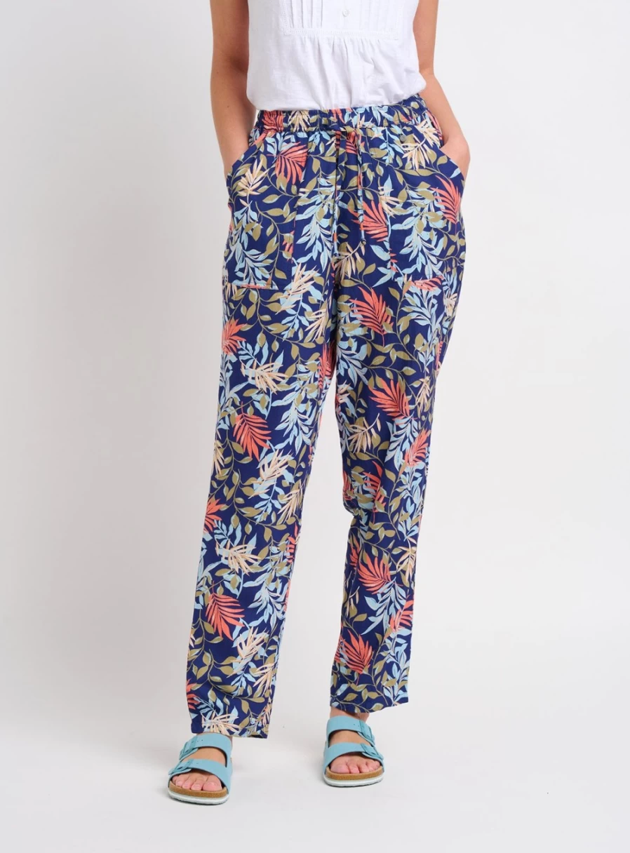 Brakeburn Women's Trailing Tropics Flowy Drapey Trousers - Stylish Comfort for Casual Wear