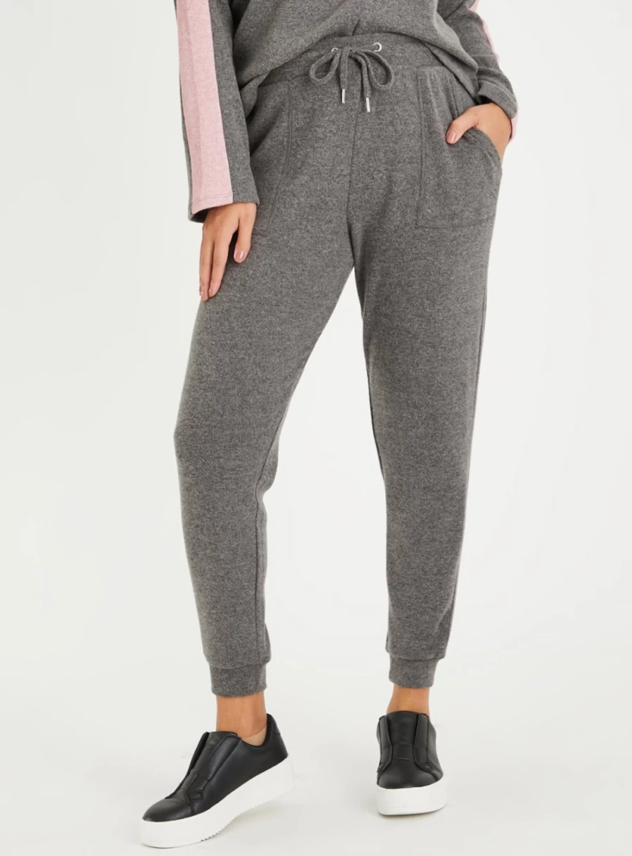 Tu Women's Grey Soft Touch Joggers - Comfortable Stretch Lounge Pants for Casual Wear