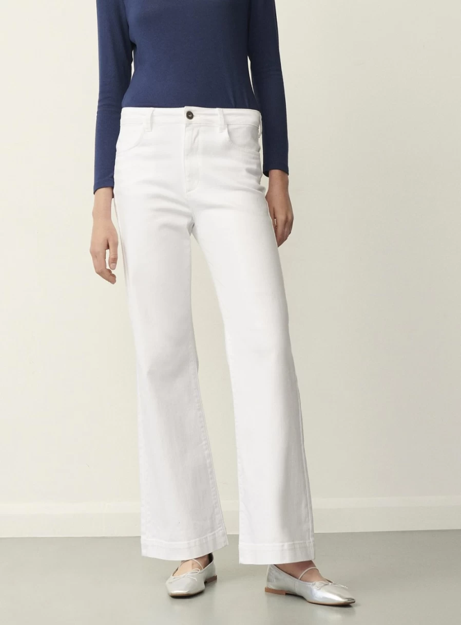 Finery Women's Gio High-Rise Wide Leg Jeans - Size 32 Denim Pants for Women