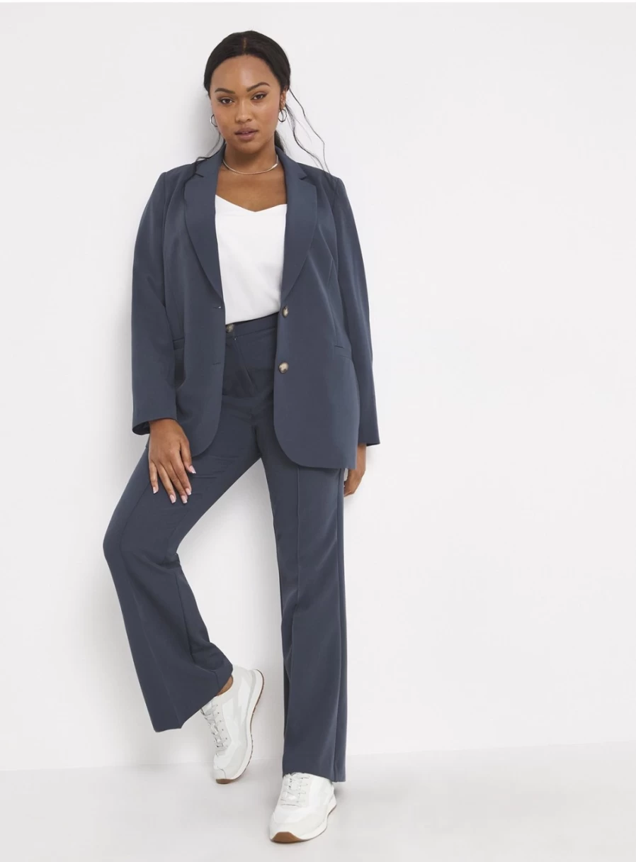 "Simply Be Women's Blue Double Breasted Blazer Size 16 - Classic Tailored Jacket"