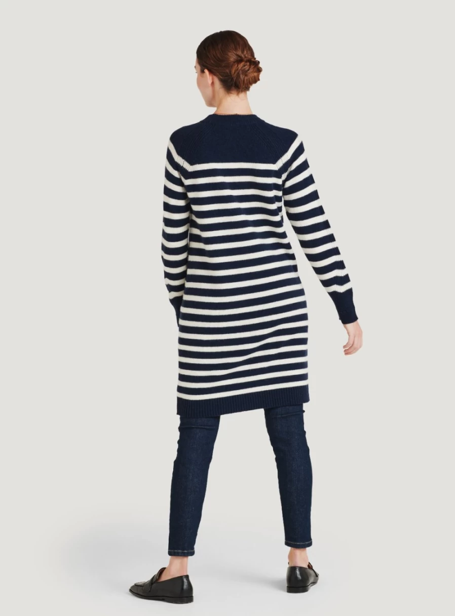 Thought Women's Celaeno Striped Lambswool Knit Dress - Cozy Winter Pullover Sweater Dress Size 16
