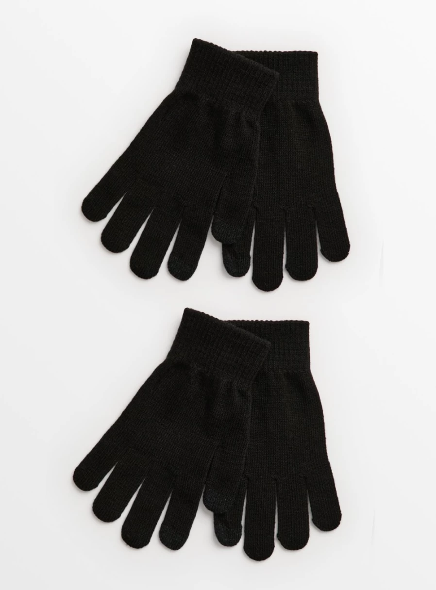 Tu Women's Black Touch Screen Gloves - One Size Winter Warm Compatible with Smartphones
