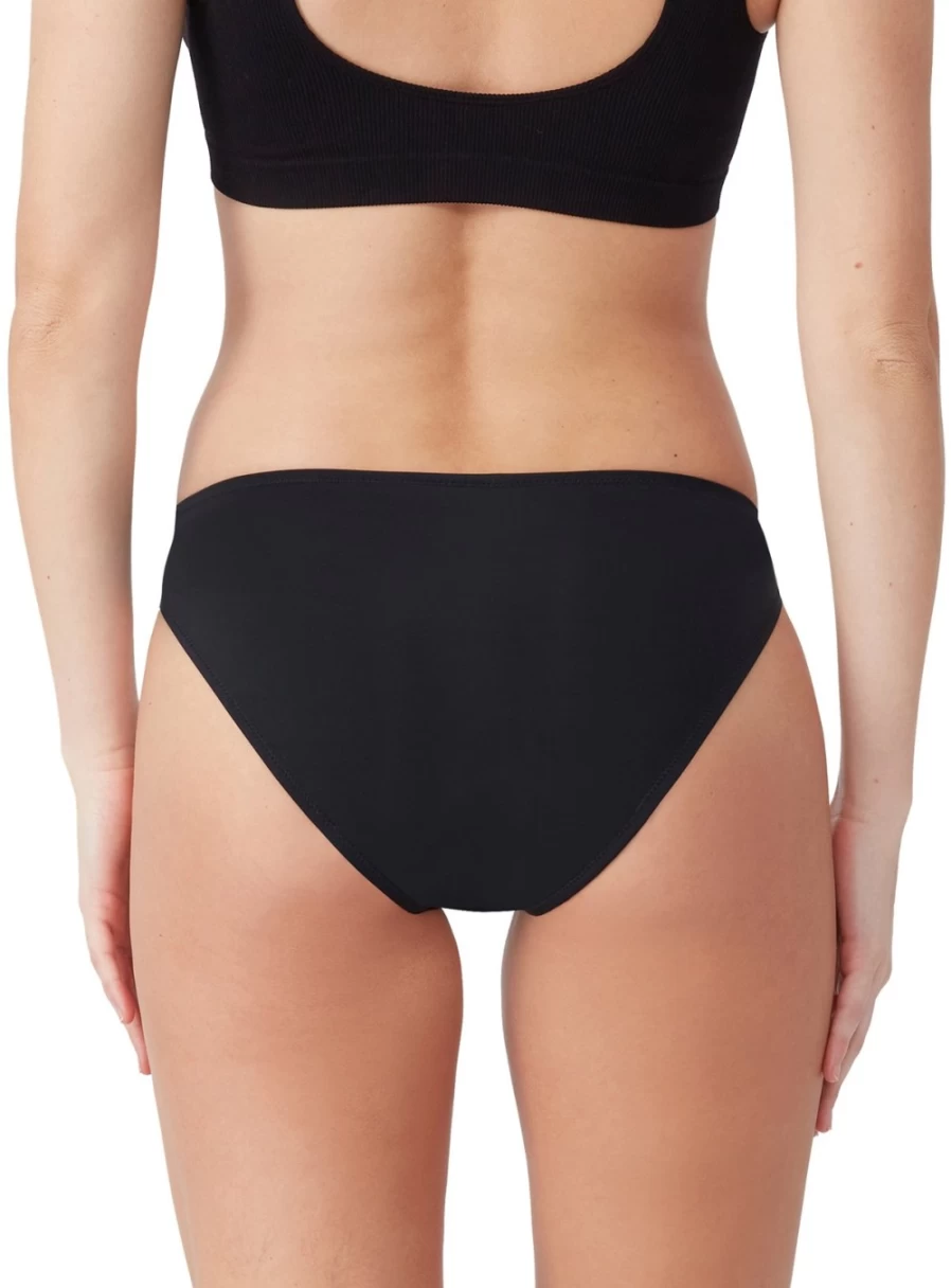 Love Luna Women's Black Period Bikini Bottoms - Size 16-18 | Swimwear for Menstrual Comfort