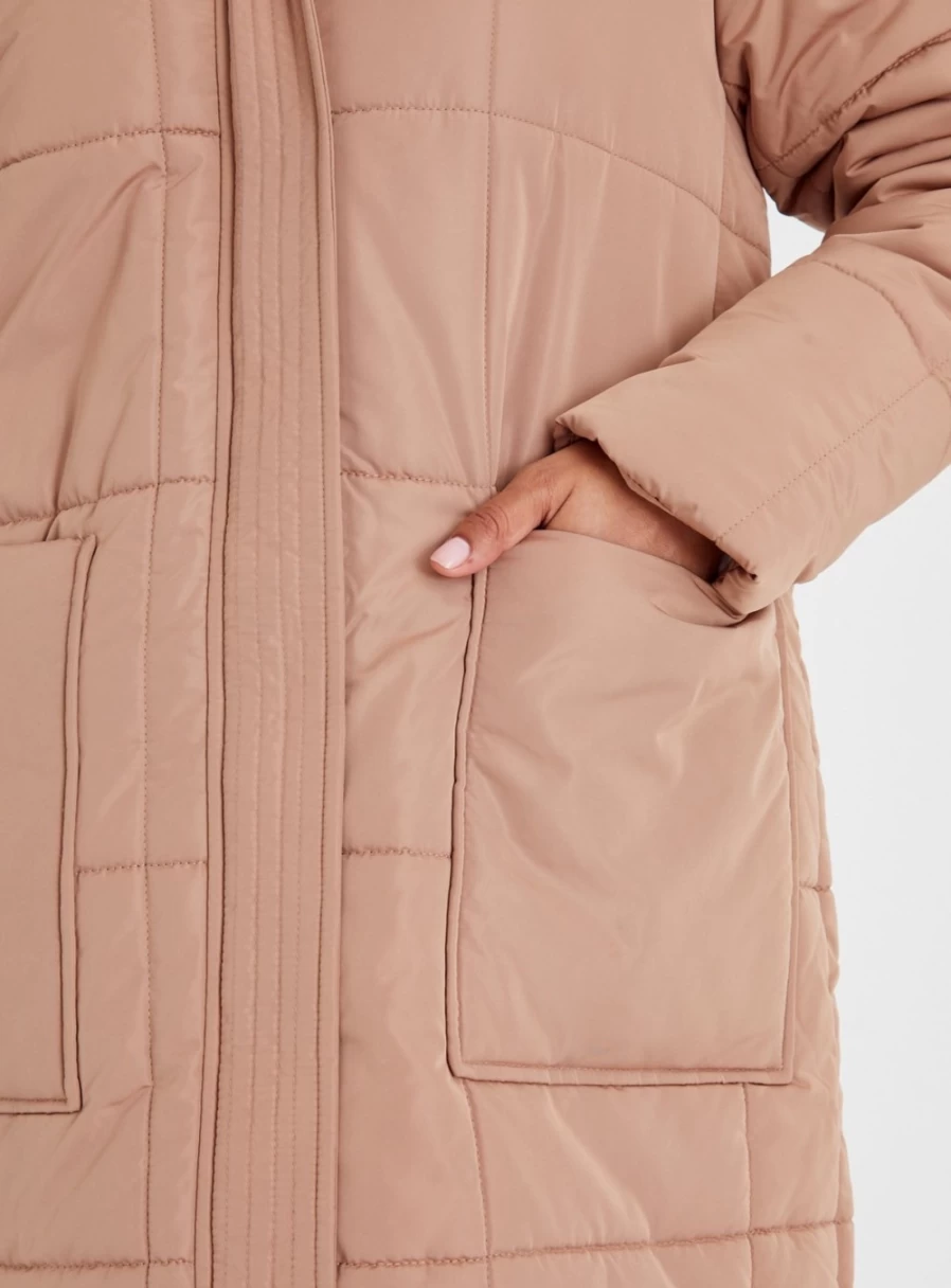 "Tu Women's Neutral Quilted Coat | Lightweight 16 Style Jacket"