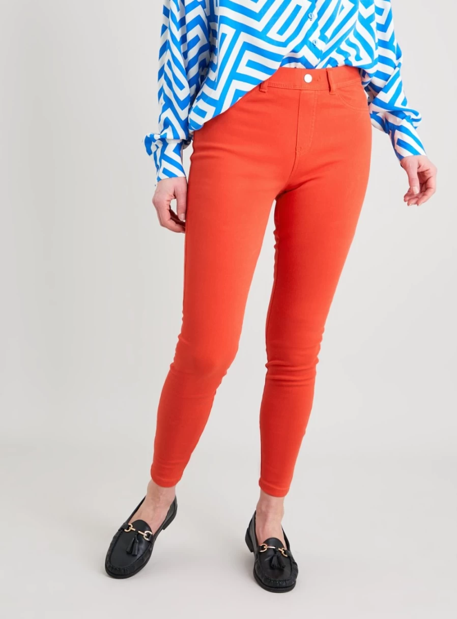 Tu Women's Coral Stretch High-Rise Jeggings - Size 14 Comfort Fit Denim Leggings