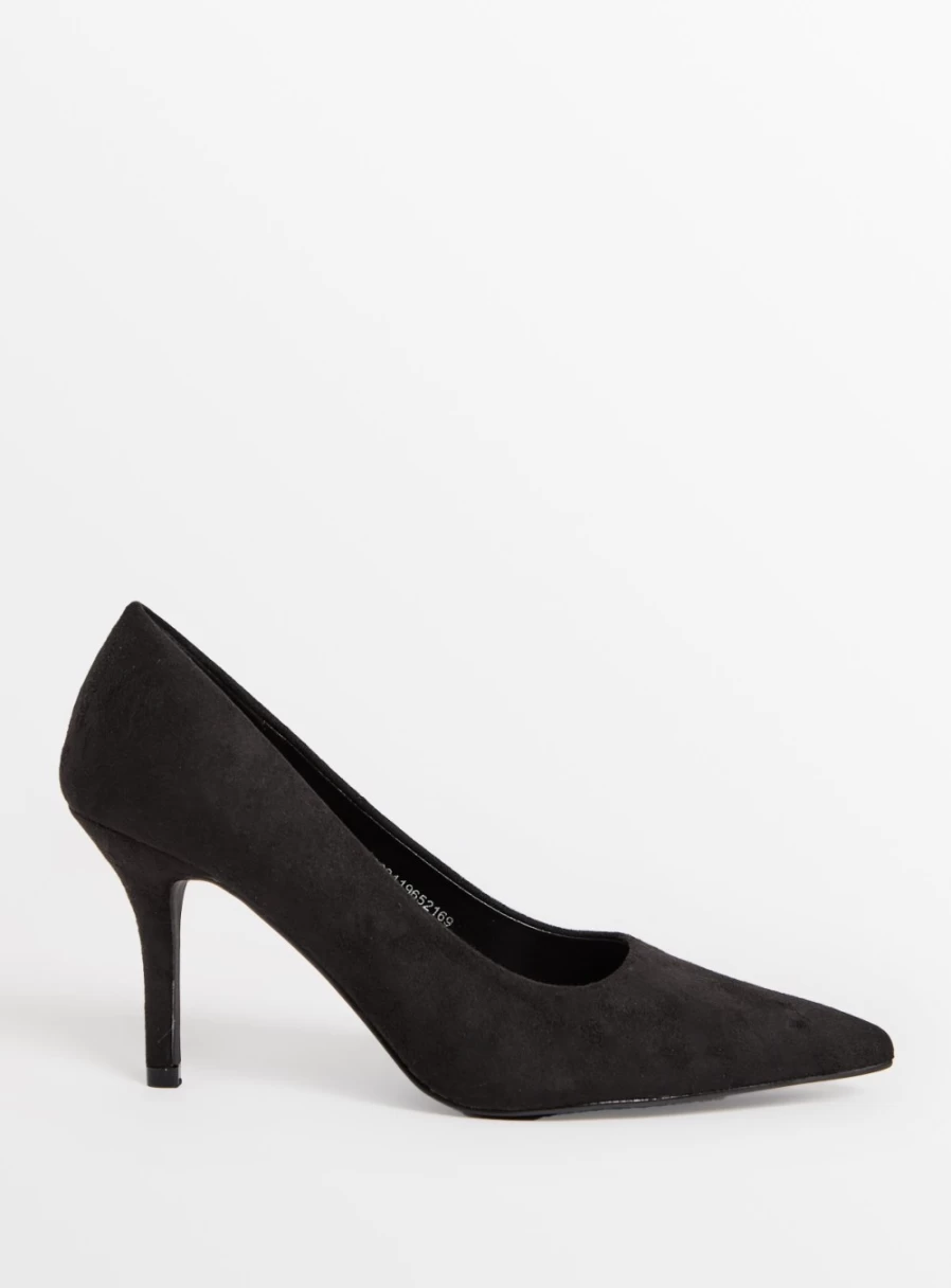 Tu Women's Black Faux Suede Court Heels - Size 8 Elegant Dress Shoes