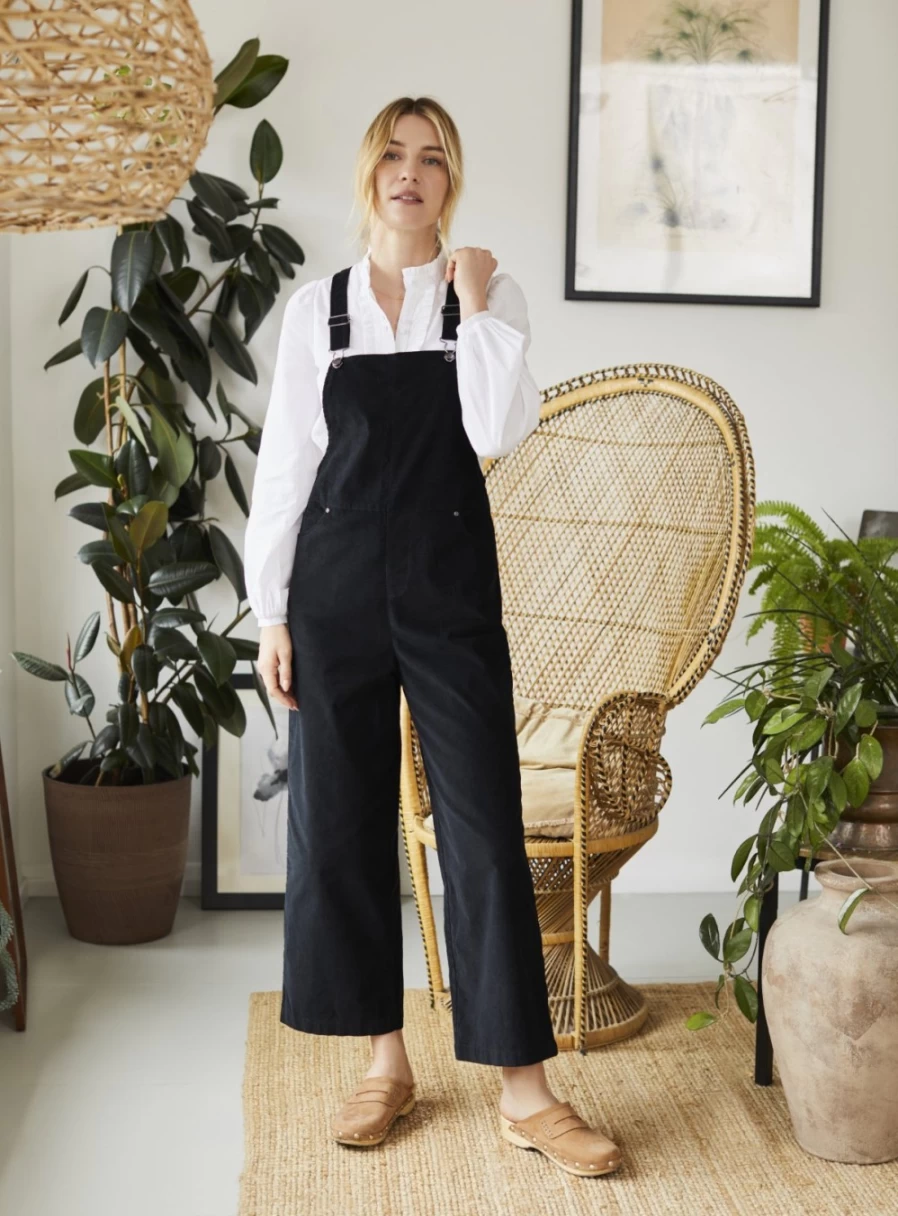 Thought Women's Sarai Organic Cotton Dungarees - Sustainable Casual Overalls