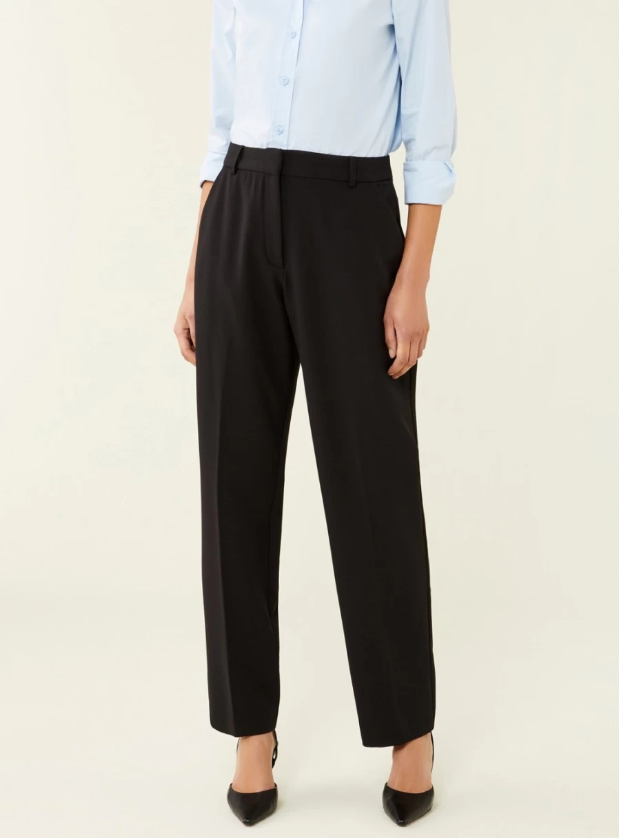 Finery Women's Black Harper High-Waisted Trouser Pants - Size 8