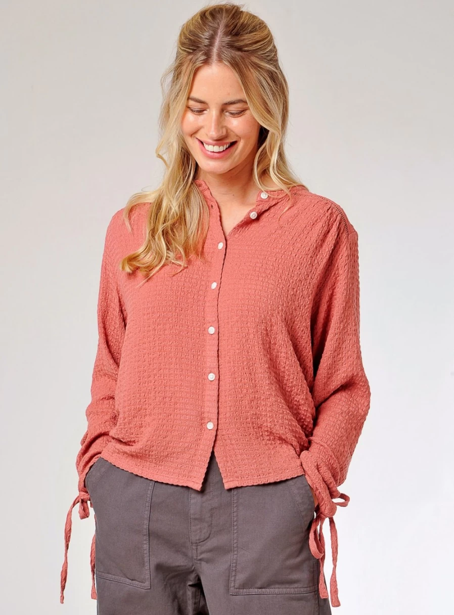 Burgs Women's Bow Detail Long Sleeve Blouse - Elegant Feminine Top for Casual & Office Wear