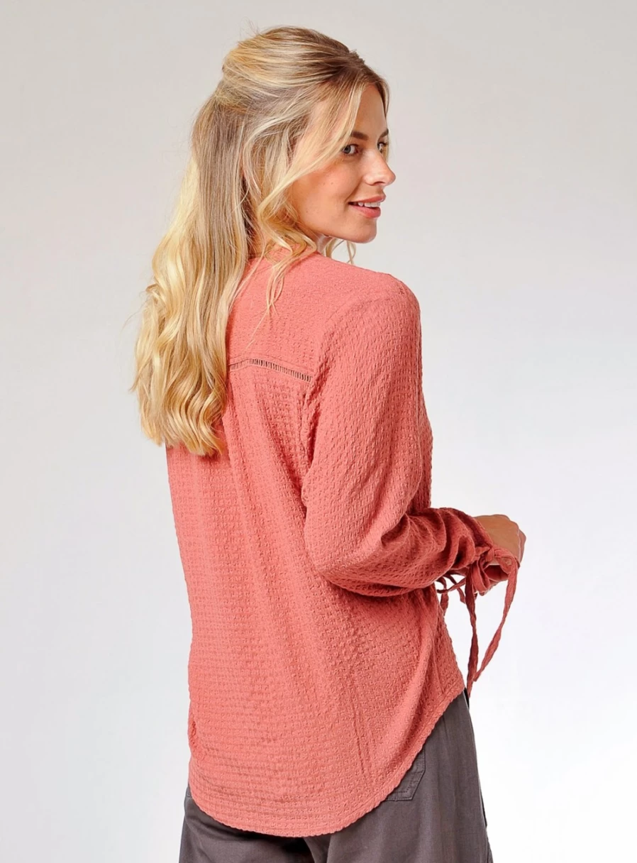 Burgs Women's Bow Detail Long Sleeve Blouse - Elegant Feminine Top for Casual & Office Wear