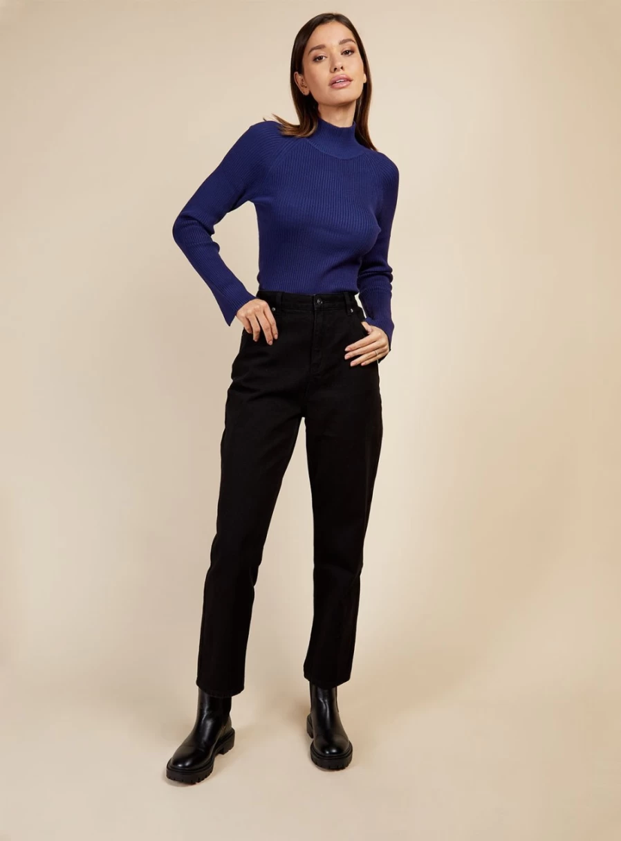 Vogue Williams Women's Black Tapered Jeans - Slim Fit Denim Pants Size 12
