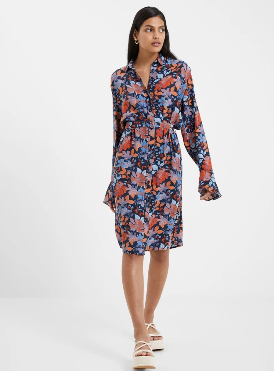 French Connection Women's Adalina Shirt Dress - Size 16 | Casual Chic Style