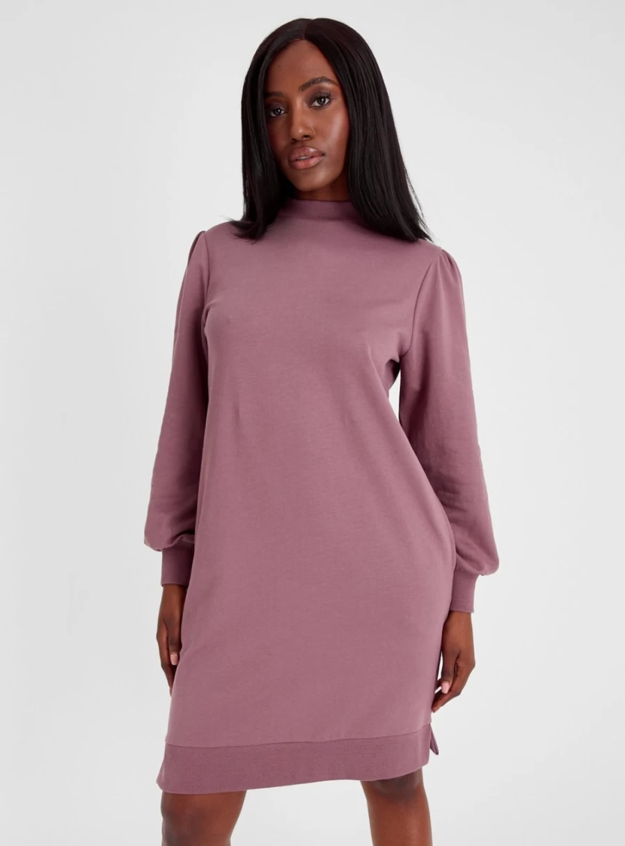 Tu Women's Pink High Neck Sweater Dress - Cozy Winter Knit Dress Size 24