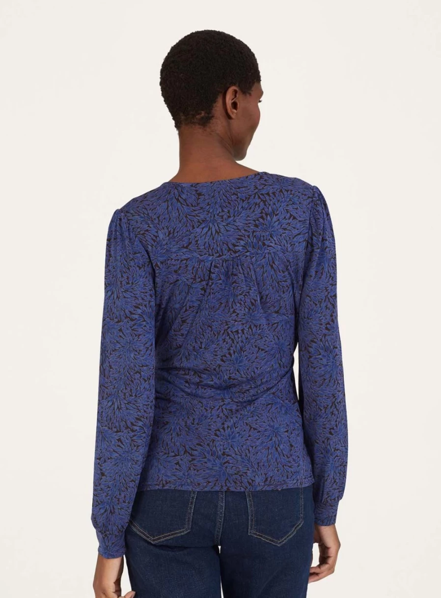 Thought Women's Adoette Lenzing Ecovero Printed Wrap Top - Sustainable Viscose Blouse