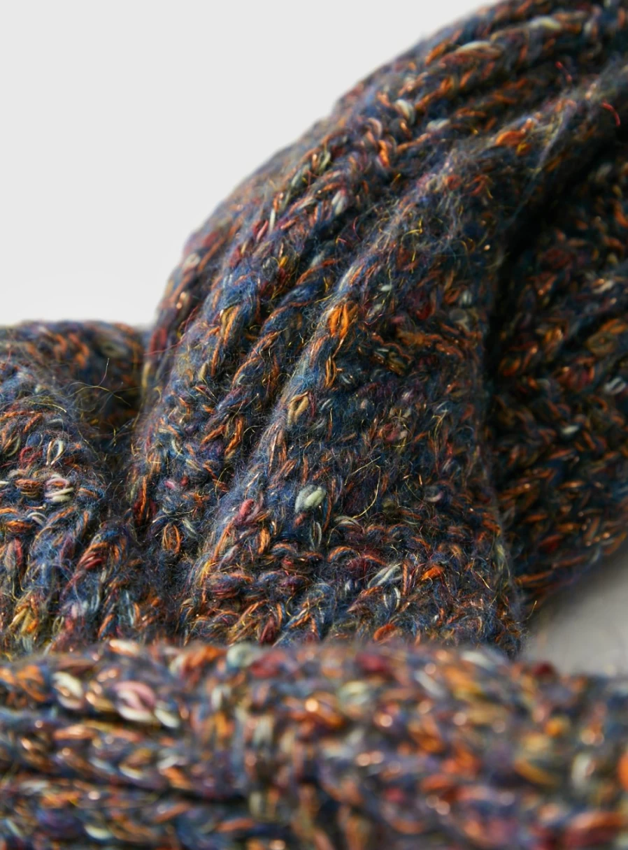 Tu Women's Navy Sparkle Flecked Yarn Coord Snood - One Size Cozy Winter Accessory